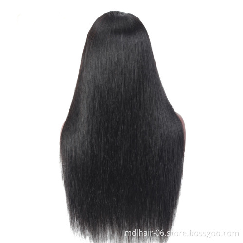 Vendor Stock 13X4 Hd Transparent Swiss Lace Wigs Human Hair Lace Front Glueless Brazilian 100% Virgin Natural Human Hair Wigs